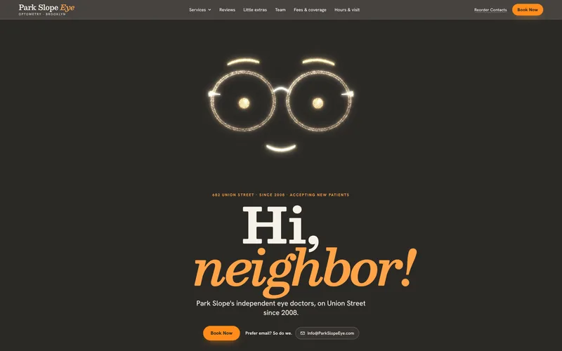 Park Slope Eye’s homepage, GSA’s first build.